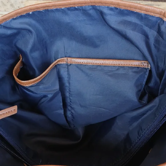 Tommy Hilfiger Blue and Brown Tote Bag - Picture 10 of 16